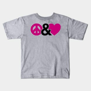 Peace and Love Kids T-Shirt